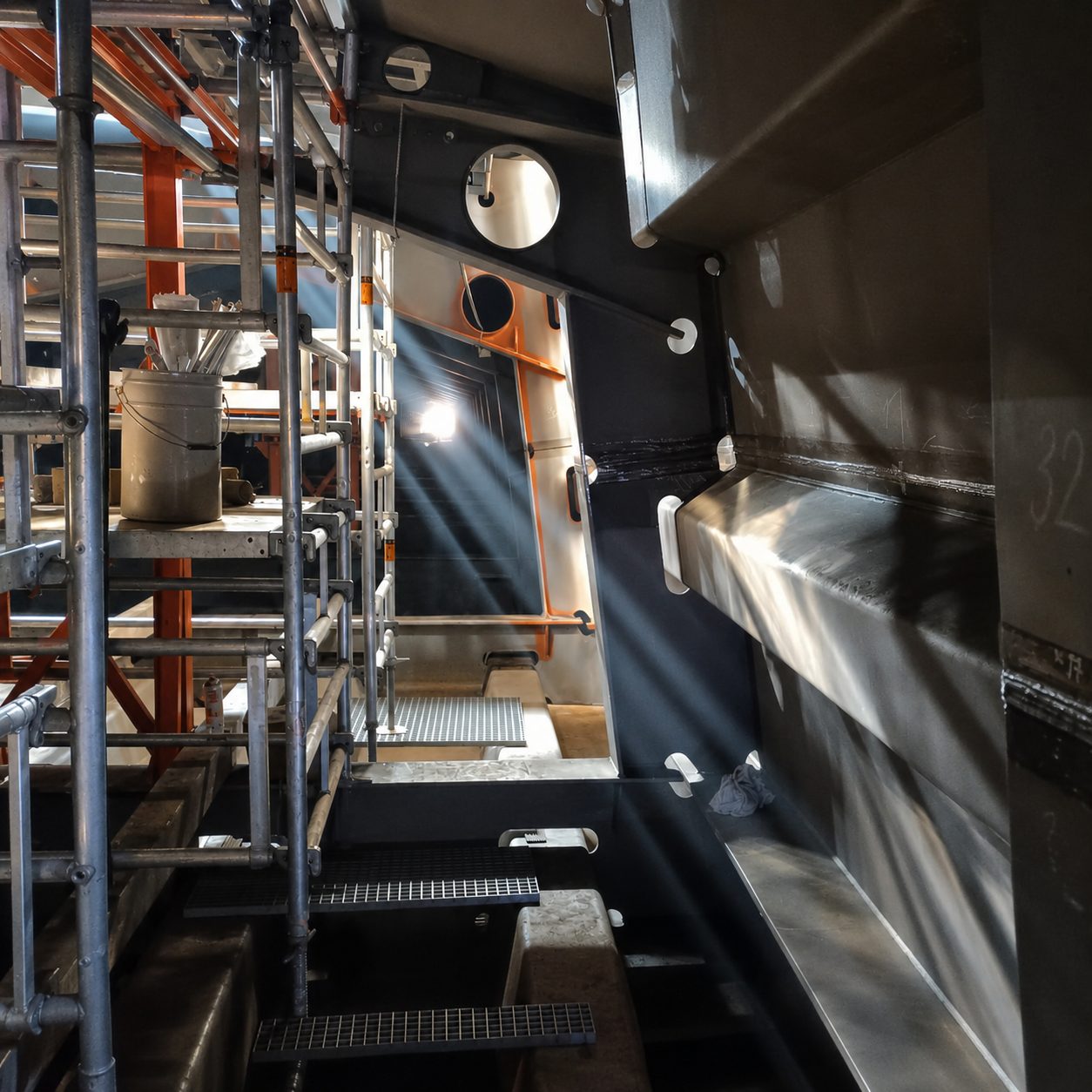 Weld inspection inside the steel box girder of the Gottleubatalbrücke bridge – Michal Pernica